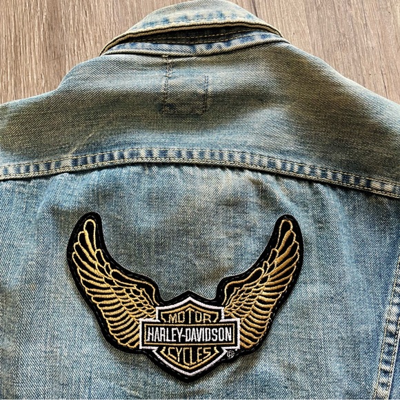 Vintage 1960s Lee Riders Sanforized 101-J Denim Jacket Harley Davidson Patch - Picture 10 of 11